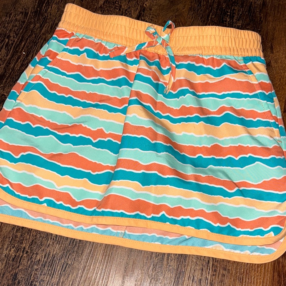 Columbia Orange and Teal Mini Skirt